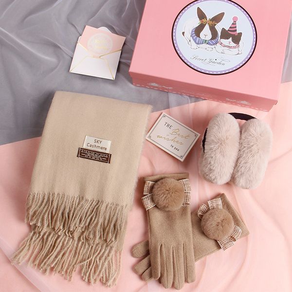 autumn / winter 2020 korean scarves, gloves, ladies' box, 3-piece hat, versatile necktie, student gift, Blue;gray
autumn / winter 2020 korean scarves, gloves, ladies' box, 3-piece hat, versatile necktie, student gift, Blue;gray