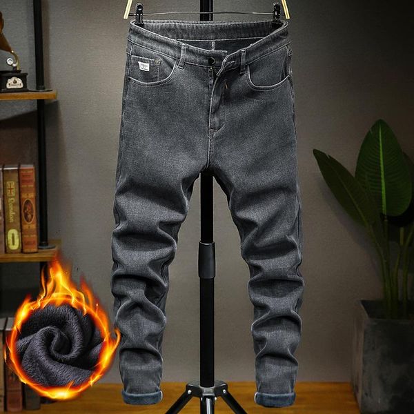 men's jeans classic style winter warm business fashion casual denim stretch cotton thick fleece pants male trousers,9300, Blue
men's jeans classic style winter warm business fashion casual denim stretch cotton thick fleece pants male trousers,9300, Blue
