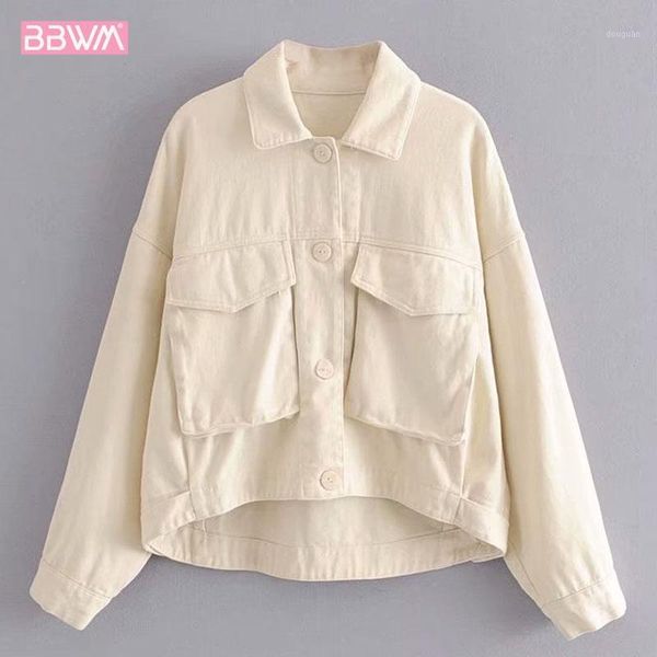 autumn new lapel long sleeve loose pocket women's jacket single-breasted denim chic beige female coat korean fashion 1, Black;brown
autumn new lapel long sleeve loose pocket women's jacket single-breasted denim chic beige female coat korean fashion 1, Black;brown