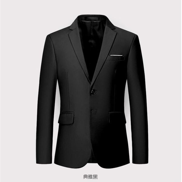 notched collar spring autumn solid casual men blazers long sleeve stand collar button fashion 201106, White;black
notched collar spring autumn solid casual men blazers long sleeve stand collar button fashion 201106, White;black
