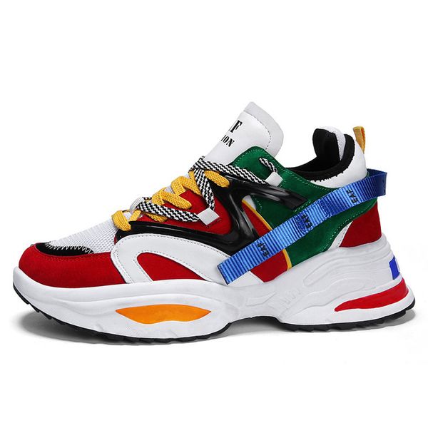 men's vulcanized shoes 2019 new chunky lace-up platform men sneakers stylish breathable male tenis footwear c1105, Black;white
men's vulcanized shoes 2019 new chunky lace-up platform men sneakers stylish breathable male tenis footwear c1105, Black;white