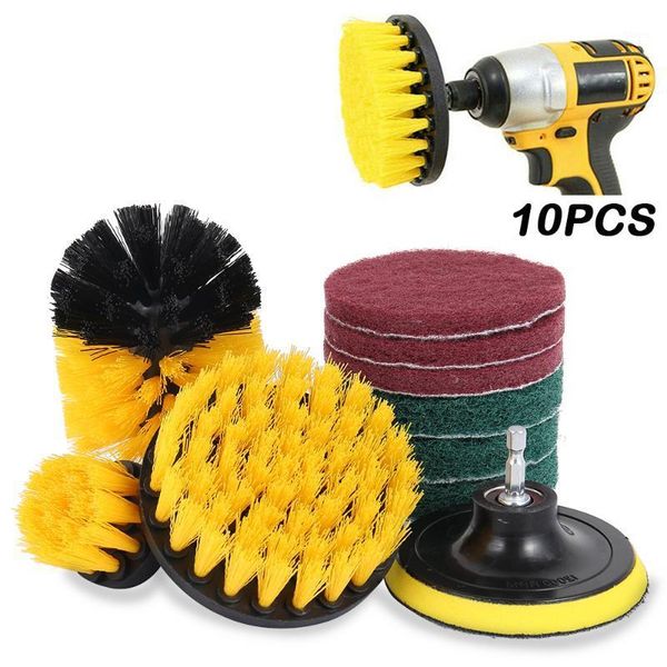 brush 10pcs/set electric drill scrub pads kit power scrubber cleaning scouring pad for carpet glass car clean1
brush 10pcs/set electric drill scrub pads kit power scrubber cleaning scouring pad for carpet glass car clean1