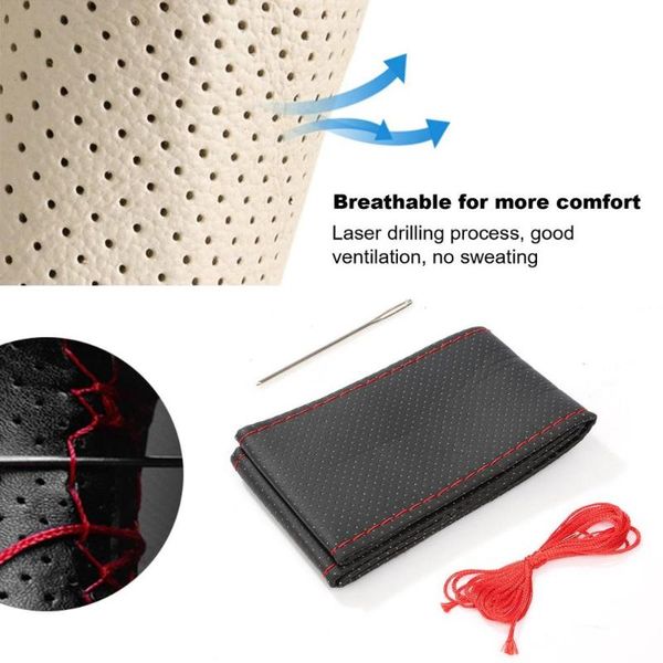 3 color diy texture soft auto car steering wheel cover with needles and thread artificial leather car covers suite
3 color diy texture soft auto car steering wheel cover with needles and thread artificial leather car covers suite