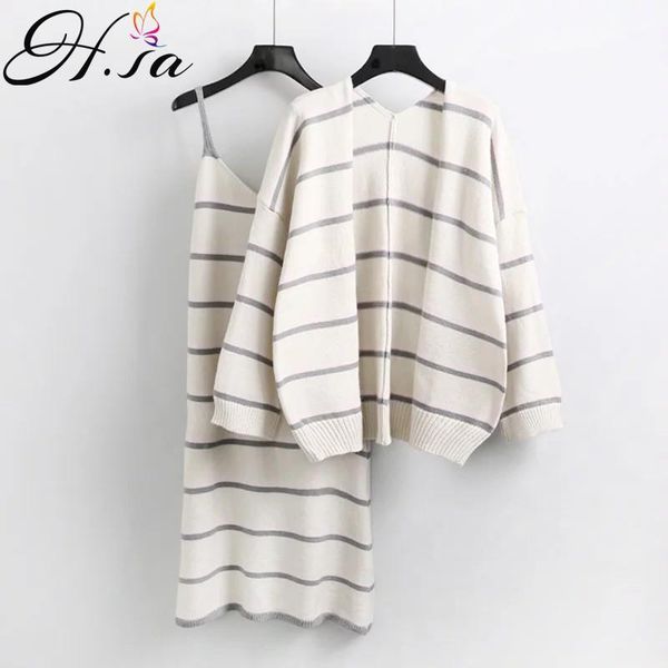 hsa autumn fashion new female 2 pcs sweater and dress casual striped sweater jumpers cardigans with dress pull roupas feminina1, White
hsa autumn fashion new female 2 pcs sweater and dress casual striped sweater jumpers cardigans with dress pull roupas feminina1, White