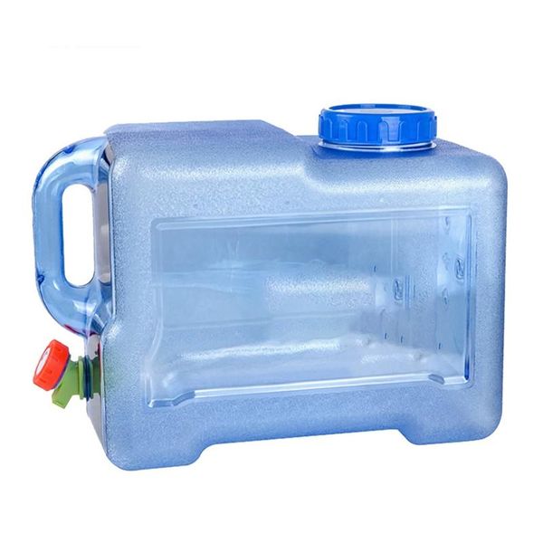 22l Car Water Storage Bucket Portable Water Container Outdoor Large Capacity Bottle With Faucet Camping