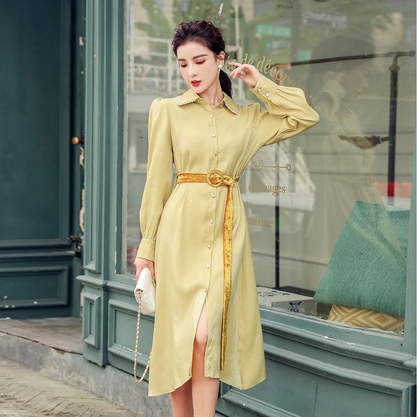 dress autumn dress skirt2020 new korean version of women's single breasted long skirt with waist closing to show thin long sleeve tempe, Black;gray
dress autumn dress skirt2020 new korean version of women's single breasted long skirt with waist closing to show thin long sleeve tempe, Black;gray