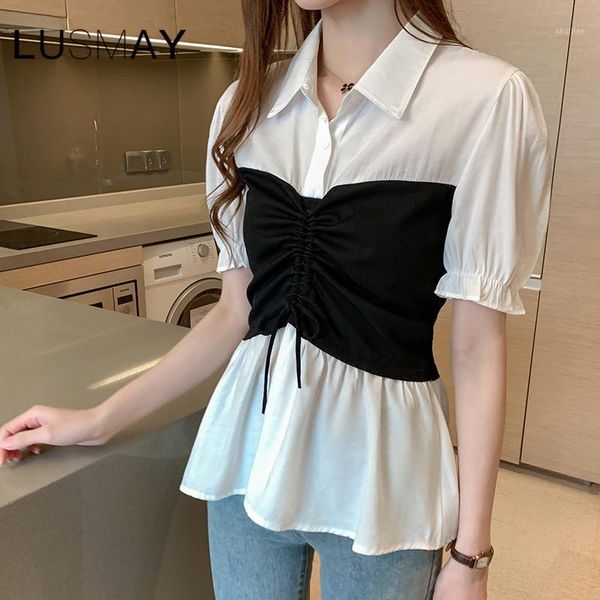 women's blouses & shirts korean elegant fashion white patchwork black casual blouse women summer short sleeve peplum
women's blouses & shirts korean elegant fashion white patchwork black casual blouse women summer short sleeve peplum