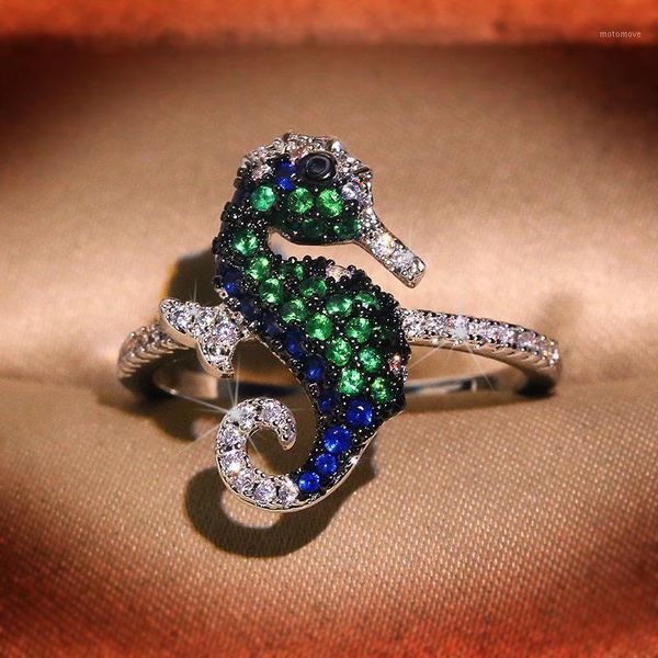 2020 women's bohemia vintage seahorse shaped rings creative green blue crystal zircon wedding animal ring gifts for girls1, Slivery;golden
2020 women's bohemia vintage seahorse shaped rings creative green blue crystal zircon wedding animal ring gifts for girls1, Slivery;golden