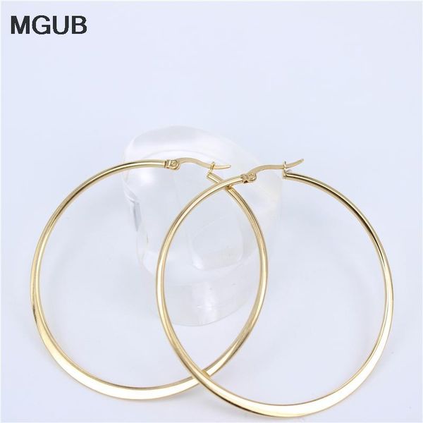mgub gold color 316l stainless steel popular earrings lentils 20mm-60mm men and women selling jewelry special sale lh3111, Golden;silver
