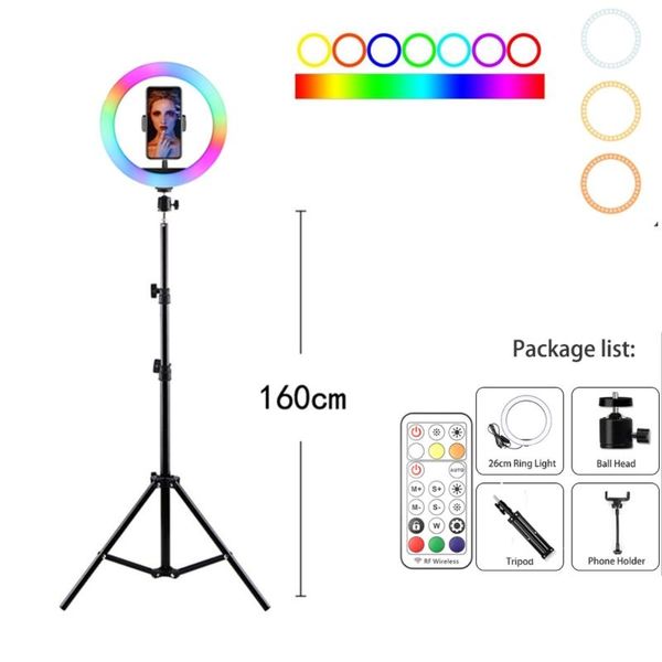 10" 26cm rgb ring light with tripod pgraphy lighting selfie ring light lamp for tiktok youtube live ringlight aro de luz
10" 26cm rgb ring light with tripod pgraphy lighting selfie ring light lamp for tiktok youtube live ringlight aro de luz