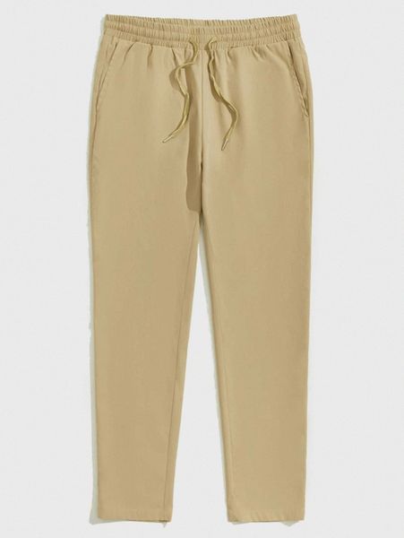 men drawstring waist tapered pants j7bp#, Black
men drawstring waist tapered pants j7bp#, Black