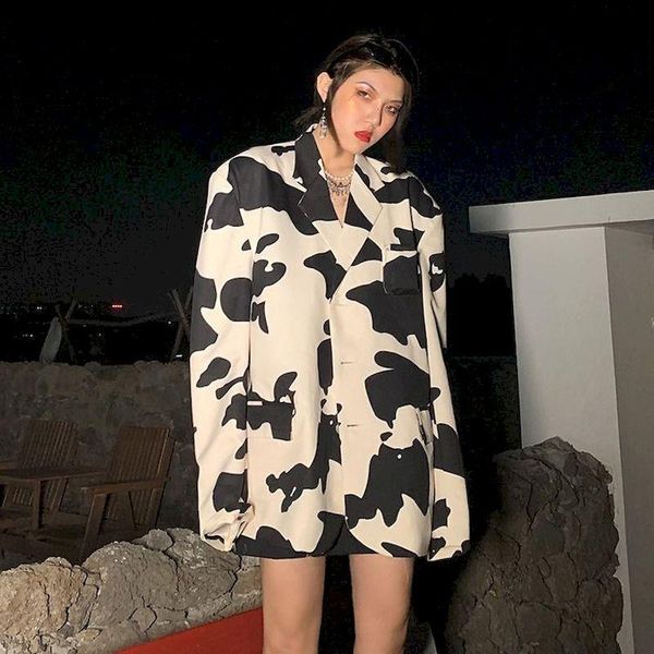 2021 autumn new korean cow suit jacket female loose personality casual loose mid-length single-breasted small british style suit, White;black
2021 autumn new korean cow suit jacket female loose personality casual loose mid-length single-breasted small british style suit, White;black