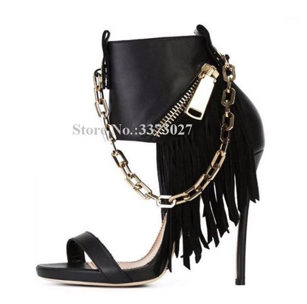 sandals black leather chains fringe women shoes fashion zipper decor stiletto heel tassels lady large size high heel1
sandals black leather chains fringe women shoes fashion zipper decor stiletto heel tassels lady large size high heel1