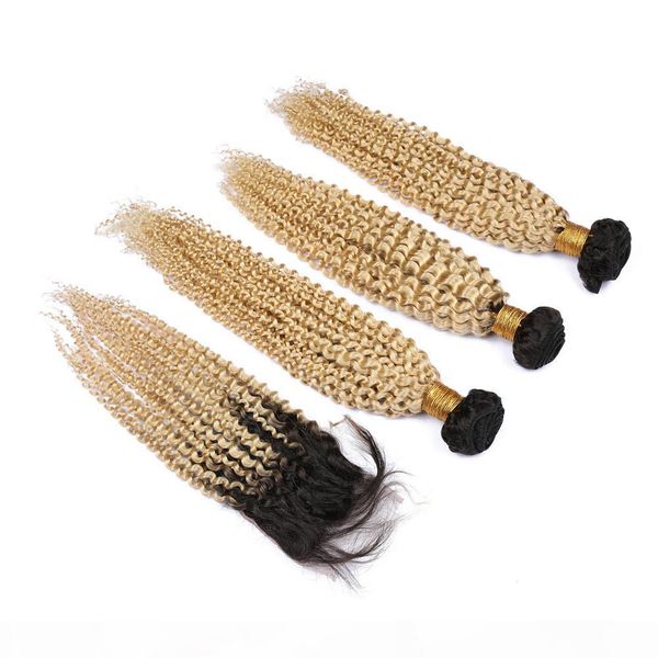 kinky curly virgin brazilian human hair blonde ombre 3pcs bundles with closure 4pcs lot #1b 613 blonde ombre 4x4 lace closure with weaves, Black;brown
kinky curly virgin brazilian human hair blonde ombre 3pcs bundles with closure 4pcs lot #1b 613 blonde ombre 4x4 lace closure with weaves, Black;brown