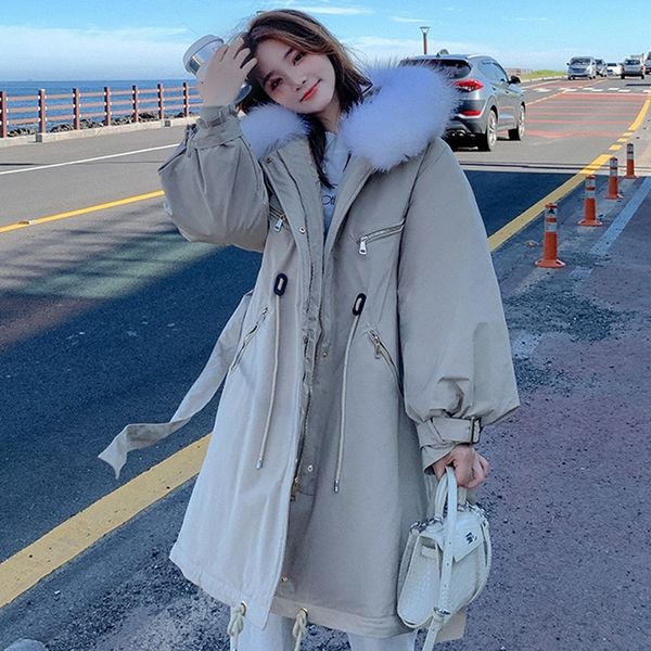 winter jacket women coat new long hooded fur thicken warm women jacket winter fur parka casual loose streetwear overcoat 201027, Black
winter jacket women coat new long hooded fur thicken warm women jacket winter fur parka casual loose streetwear overcoat 201027, Black