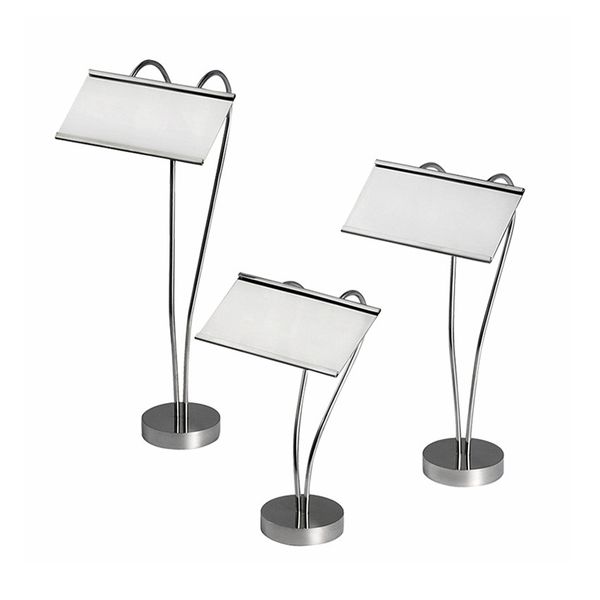 menu price paper card sign display holder stands stable stainless steel on table 9x5.5cm in l restaurant 1pc
menu price paper card sign display holder stands stable stainless steel on table 9x5.5cm in l restaurant 1pc