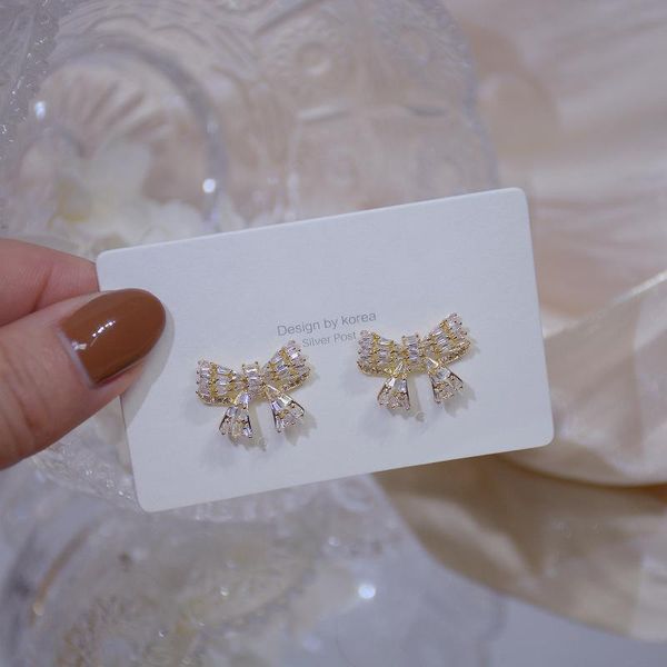 stud shiny side accessories zirconia bowknot earrings for women simple style crystal earring, Golden;silver
stud shiny side accessories zirconia bowknot earrings for women simple style crystal earring, Golden;silver