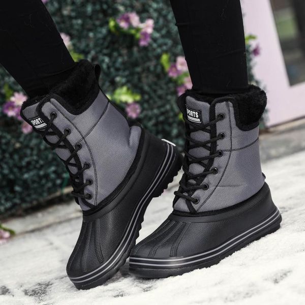 women's winter fluff lining cozy middle calf rubber sole lace-up casual shoes lace brown women's shoes waterproof snow boots, Black
women's winter fluff lining cozy middle calf rubber sole lace-up casual shoes lace brown women's shoes waterproof snow boots, Black