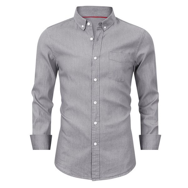 autumn cowboy men shirt blue grey cotton denim turn-down collar single breasted soft slim casual mens shirts 015 1022, White;black
autumn cowboy men shirt blue grey cotton denim turn-down collar single breasted soft slim casual mens shirts 015 1022, White;black
