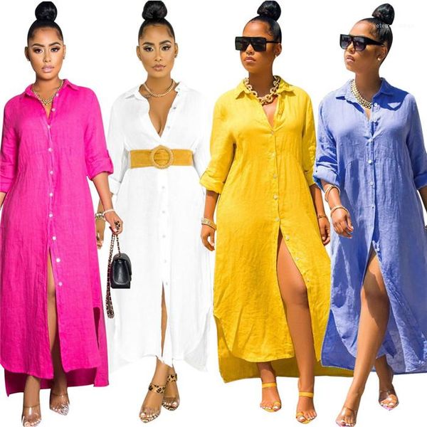 dresses womens loose solid color long sleeve casual dress autumn casual lapel neck women clothing plus size shirts, Black;gray
dresses womens loose solid color long sleeve casual dress autumn casual lapel neck women clothing plus size shirts, Black;gray