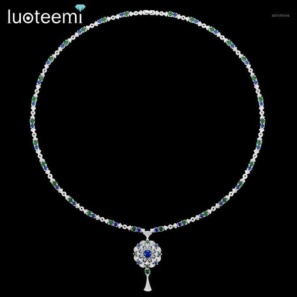 luoteemi new design flower pendant necklace for women luxury cz jewelry wedding party double color colar feminino christmas gift1, Silver
luoteemi new design flower pendant necklace for women luxury cz jewelry wedding party double color colar feminino christmas gift1, Silver