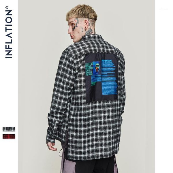 inflation oversized check long sleeve casual shirt 2020 autumn & winter fashion hip hop men plaid flannel check shirt 8713w1, White;black
inflation oversized check long sleeve casual shirt 2020 autumn & winter fashion hip hop men plaid flannel check shirt 8713w1, White;black