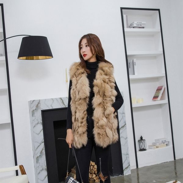 fur vest coat women's fox fur mid-length real fur fashion 2020 autumn and winter new korean style versatile cover-up lj201204, Black
fur vest coat women's fox fur mid-length real fur fashion 2020 autumn and winter new korean style versatile cover-up lj201204, Black