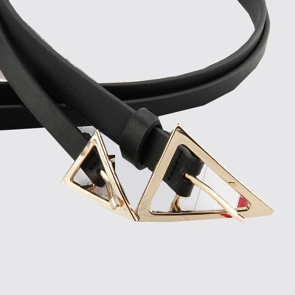 women casual pu leather black thin belts ladies golden triangle buckle waistband simple waist accessories high quality, Black;brown
women casual pu leather black thin belts ladies golden triangle buckle waistband simple waist accessories high quality, Black;brown