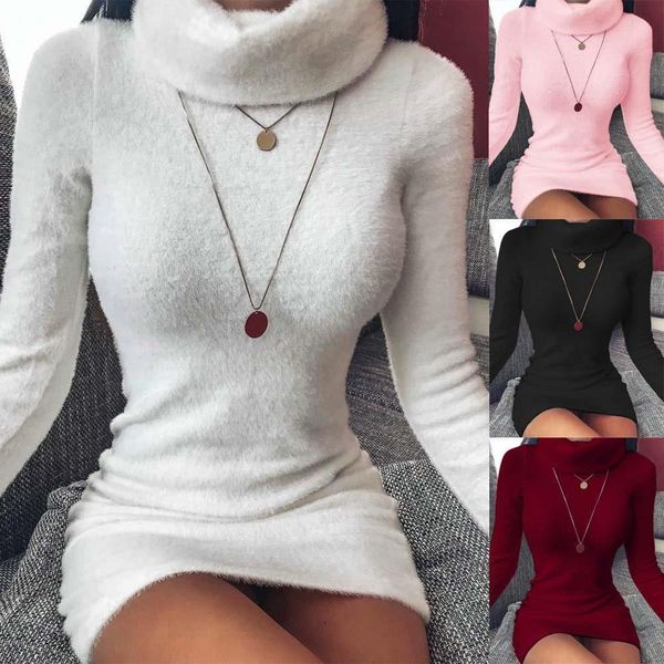 long sleeve mini dress for women turtleneck autumn lady bodycon sweater dress skinny solid white female bandage dress robe, Black;gray
long sleeve mini dress for women turtleneck autumn lady bodycon sweater dress skinny solid white female bandage dress robe, Black;gray
