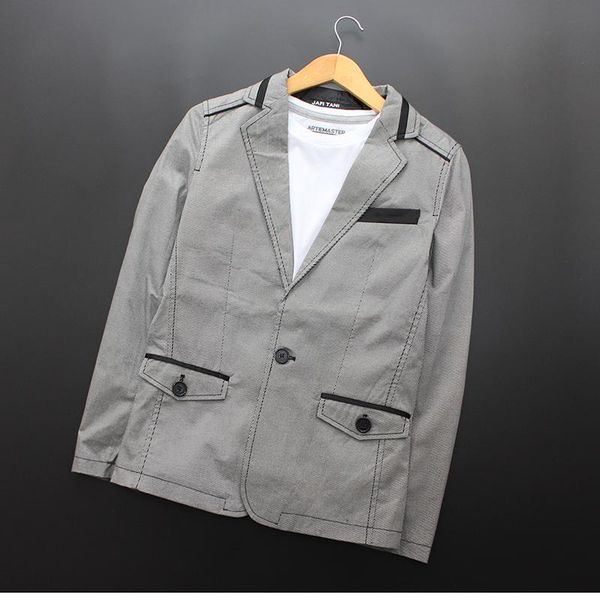 men's spring and autumn stripe casual suit jacket grey slim long sleeved male suirt jacket, Black;brown
men's spring and autumn stripe casual suit jacket grey slim long sleeved male suirt jacket, Black;brown