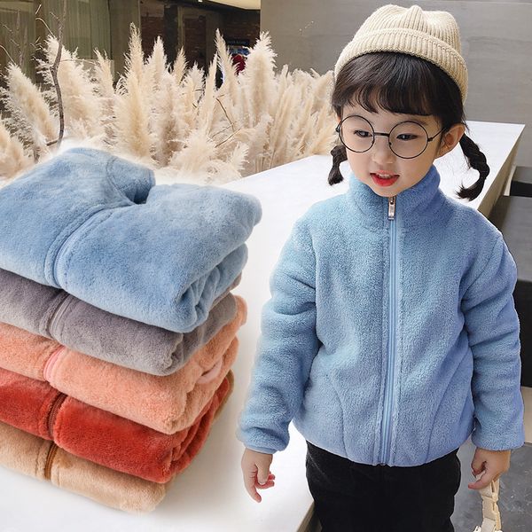 girls' coat boys new baby plush thickened autumn and winter clothes children's clothing for middle and large children, Blue;gray
girls' coat boys new baby plush thickened autumn and winter clothes children's clothing for middle and large children, Blue;gray