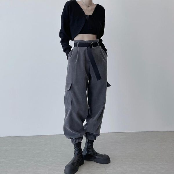 cargo pants women streetwear woman pants cargo loose with sashes high waist sweatpants harajuku pockets, Black;white
cargo pants women streetwear woman pants cargo loose with sashes high waist sweatpants harajuku pockets, Black;white