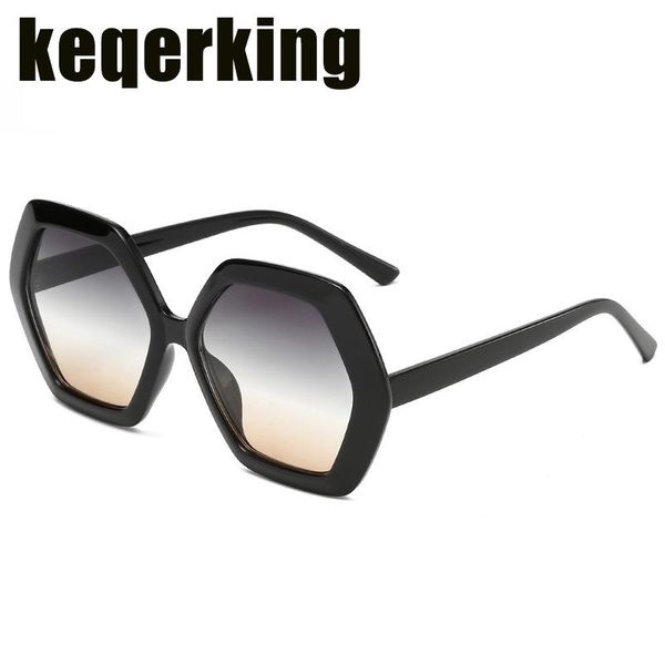 sunglasses fashion big frame women 2021 oversized luxuty brand retro hexagon gragual lens sunglass shades female men eyeglasses, White;black
sunglasses fashion big frame women 2021 oversized luxuty brand retro hexagon gragual lens sunglass shades female men eyeglasses, White;black