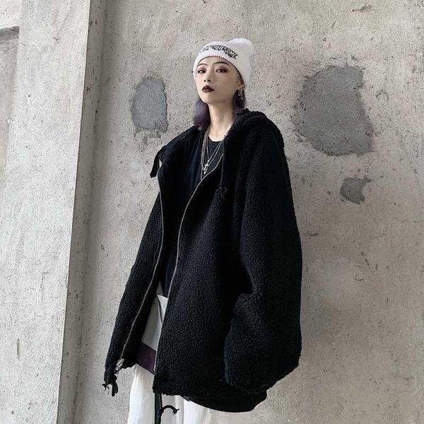 version of ins original night style street retro solid color two wear jacket loose thickened coat hooded cotton fashion1, Black
version of ins original night style street retro solid color two wear jacket loose thickened coat hooded cotton fashion1, Black