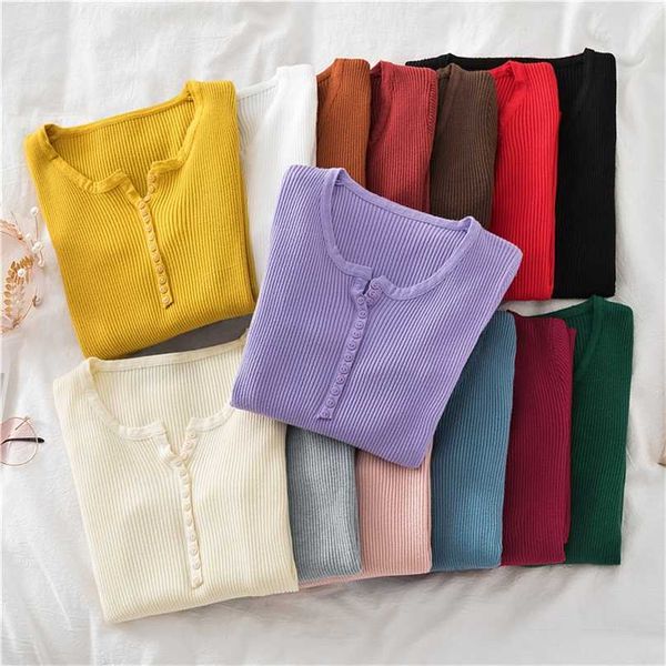 black v-neck knit soft female sweater winter autumn outer wear thin long sleeves slim skinny short sweater pullovers women 211221, White;black
black v-neck knit soft female sweater winter autumn outer wear thin long sleeves slim skinny short sweater pullovers women 211221, White;black