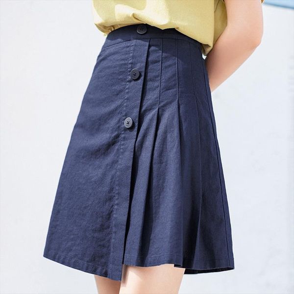 2020 summer new arrival literary high waist cotton and linen asymmetric pleated skirt drop shipping good quality, Black
2020 summer new arrival literary high waist cotton and linen asymmetric pleated skirt drop shipping good quality, Black