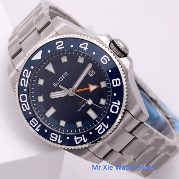wristwatches bliger 43mm automatic mechanical mens gmt watch business luxury ceramic bezel day date sapphire glass luminous wristwatch men1, Slivery;brown
wristwatches bliger 43mm automatic mechanical mens gmt watch business luxury ceramic bezel day date sapphire glass luminous wristwatch men1, Slivery;brown