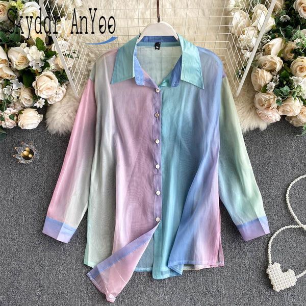 rainbow 2021 new fashion blouse women long sleeve blusas irregular shirts turn down collar chemise femme autumn blouses, White
rainbow 2021 new fashion blouse women long sleeve blusas irregular shirts turn down collar chemise femme autumn blouses, White