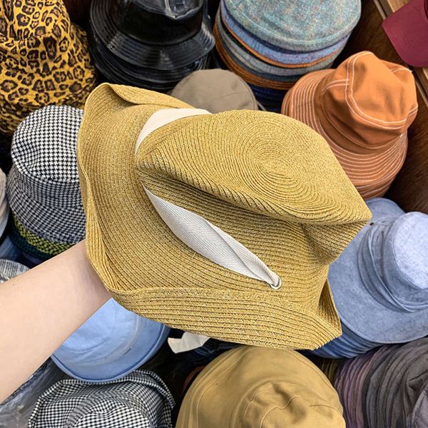 people, recommended by popular jimei can collect manila hemp bandage, foldable irregular wrinkled summer sunshade straw hat, Blue;gray
people, recommended by popular jimei can collect manila hemp bandage, foldable irregular wrinkled summer sunshade straw hat, Blue;gray
