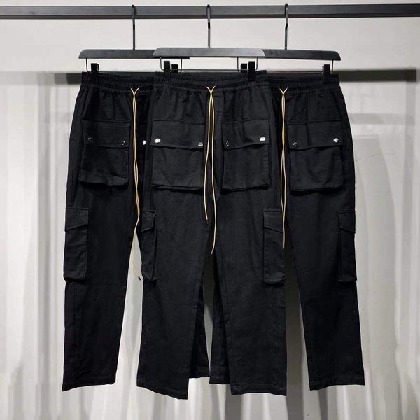 2020 new rhude multi pocket drawstring tooling breasted pants high street casual loose men's and women's pants fashion, Black
2020 new rhude multi pocket drawstring tooling breasted pants high street casual loose men's and women's pants fashion, Black