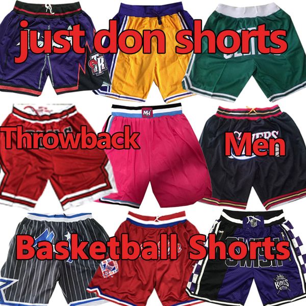 Image of Stitched basketball shorts just don shorts Wade Carter Harden DeRozan LaVine Tatum Iverson EmbiidAll Teams Sweatpants Pantalones de baloncesto