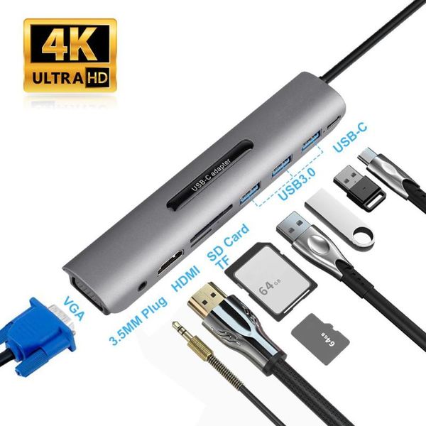 usb c hub to hdmi vga rj45 gigabit ethernet power adapter dock pd charger for pro air multi type c hub
usb c hub to hdmi vga rj45 gigabit ethernet power adapter dock pd charger for pro air multi type c hub