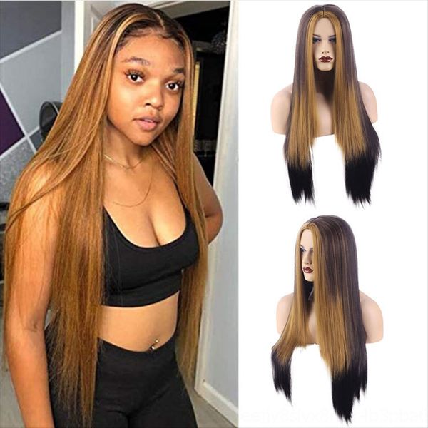 hwng6 long straight wig women's front lace long straight gradient lace wig headgear, Black
hwng6 long straight wig women's front lace long straight gradient lace wig headgear, Black