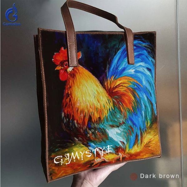 genuine cowhide leather totes hand painted art scarlet rooster 2020 women deluxe handbag lady soft satchels bag shopping bags
genuine cowhide leather totes hand painted art scarlet rooster 2020 women deluxe handbag lady soft satchels bag shopping bags