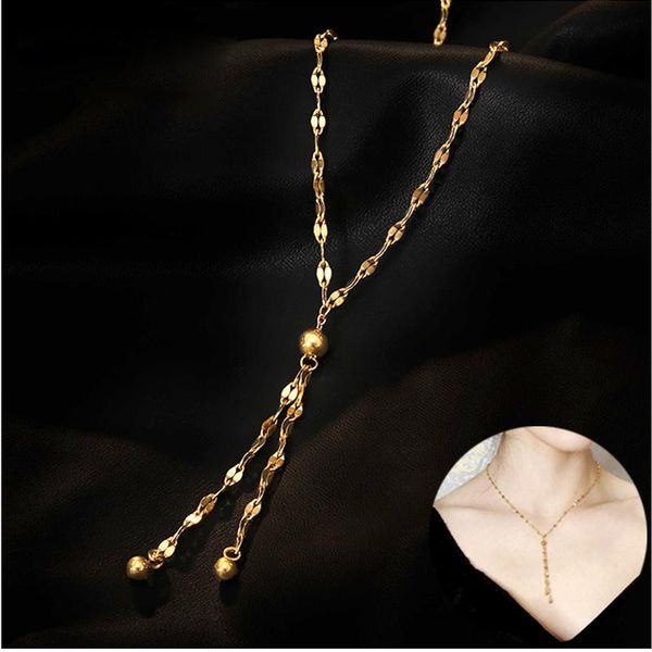 chokers fashion no rust stainless steel womens gold silver color beads chain choker bead tassels pendant necklaces banquet jewelry, Golden;silver
chokers fashion no rust stainless steel womens gold silver color beads chain choker bead tassels pendant necklaces banquet jewelry, Golden;silver