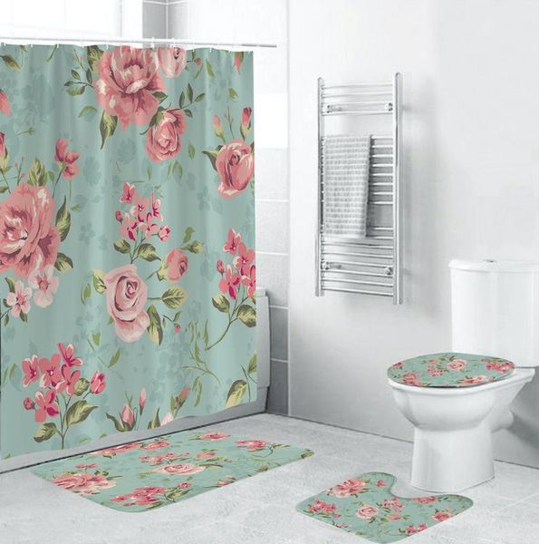 bath accessory set different custom waterproof bathroom beautiful flower pattern shower curtain polyester fabric
bath accessory set different custom waterproof bathroom beautiful flower pattern shower curtain polyester fabric