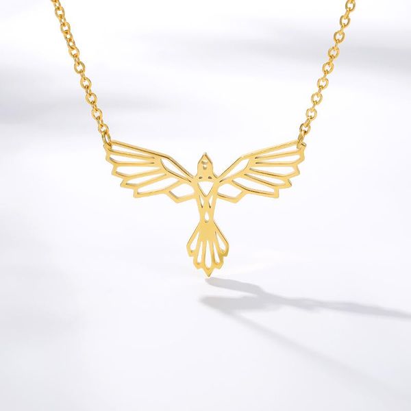 stainless steel phoenix necklace origami bird pendant lucky gift chain chokers bijoux femme wholesale dropshipping jewelry, Silver
stainless steel phoenix necklace origami bird pendant lucky gift chain chokers bijoux femme wholesale dropshipping jewelry, Silver