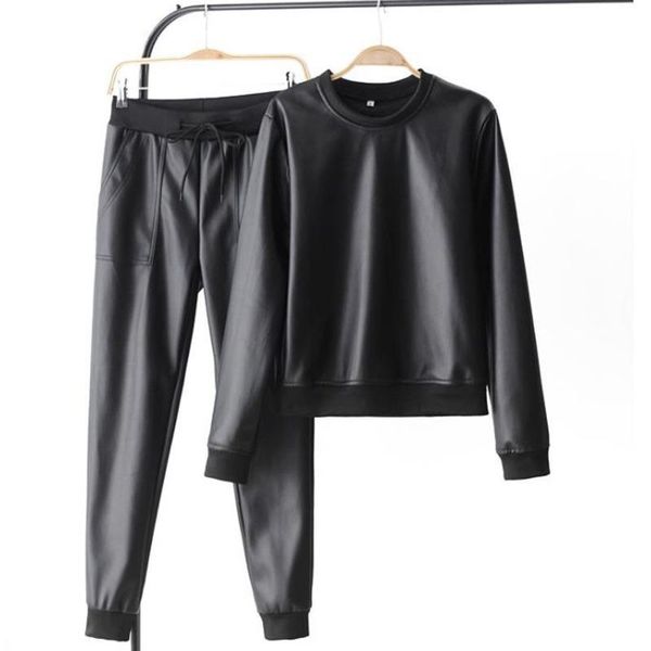 sondr 2020 new stand collar full sleeves velvet inner zippers slim pu leather jacket and full length pants suit, Gray
sondr 2020 new stand collar full sleeves velvet inner zippers slim pu leather jacket and full length pants suit, Gray