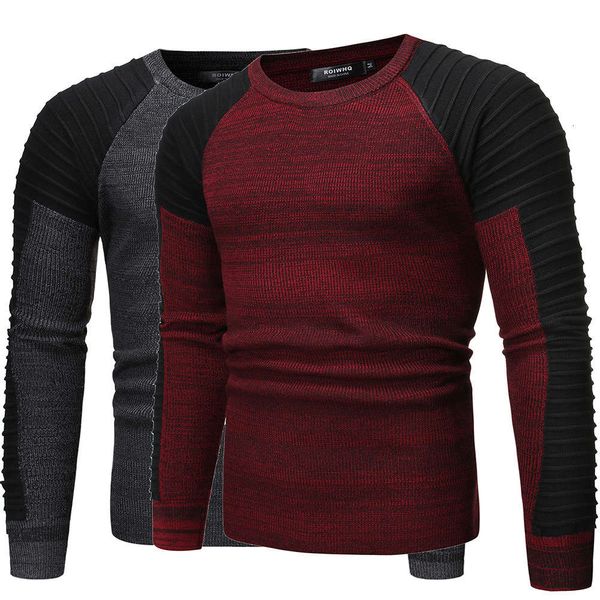 men's fashion round neck personalized color matching pullover slim fitting t-shirt christmas sweater 3919, White;black
men's fashion round neck personalized color matching pullover slim fitting t-shirt christmas sweater 3919, White;black