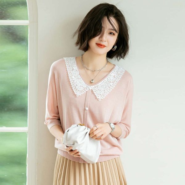 xiuye t-shirt women's new autumn 2020 heavy industry lace baby collar loose and thin base coat fashion, White;black
xiuye t-shirt women's new autumn 2020 heavy industry lace baby collar loose and thin base coat fashion, White;black